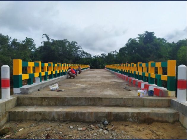 Reinforced-concrete bridge delivered in Rakhine State